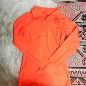Adidas Bright Orange Half-zip